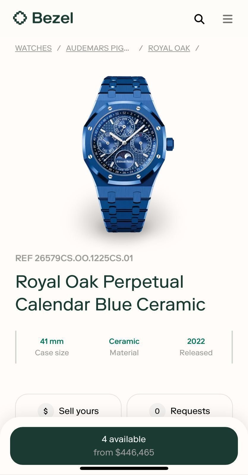 Audemars Piguet-Royal oak perpetual calander Blue ceramic (automatic) - Image 4