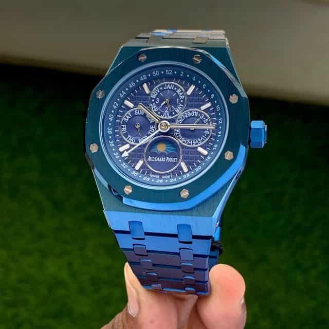 Audemars Piguet-Royal oak perpetual calander Blue ceramic (automatic) - Image 3
