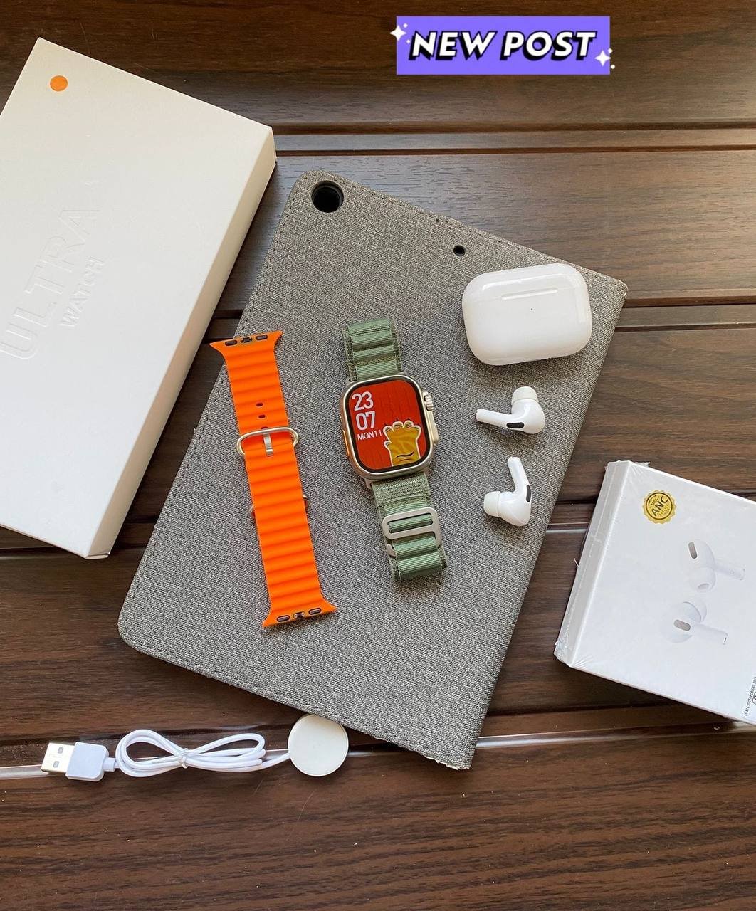 2 in 1 apple (combo) watch 11 & airpods 2 - Image 4