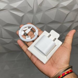 Alternative view of apple 20 watt adaptor with cable and protector
