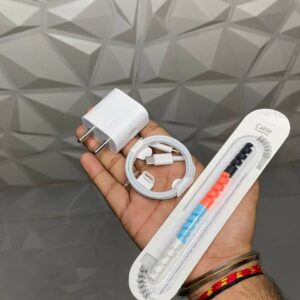 apple 20 watt adaptor with cable and protector