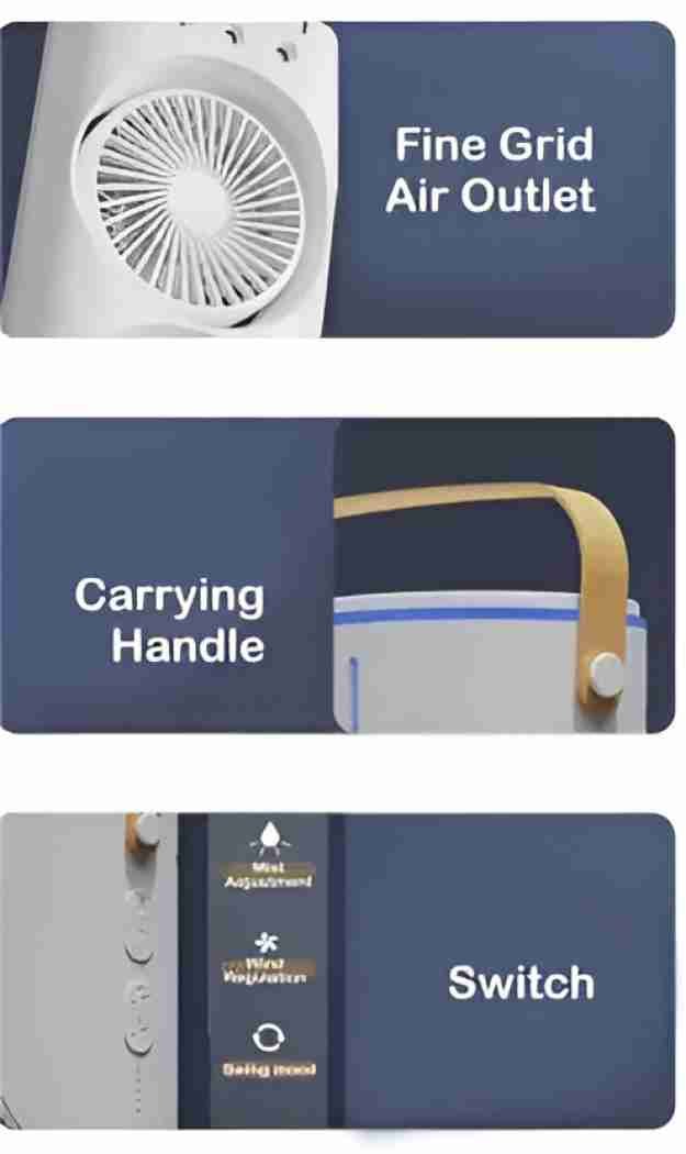 portable Doul Fan Rechargeable cooler - Image 4