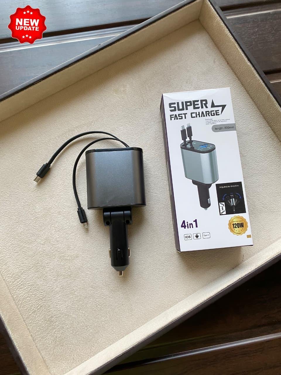 Super Fast 4 in 1 Car Doc
120 W Car charger - Image 3