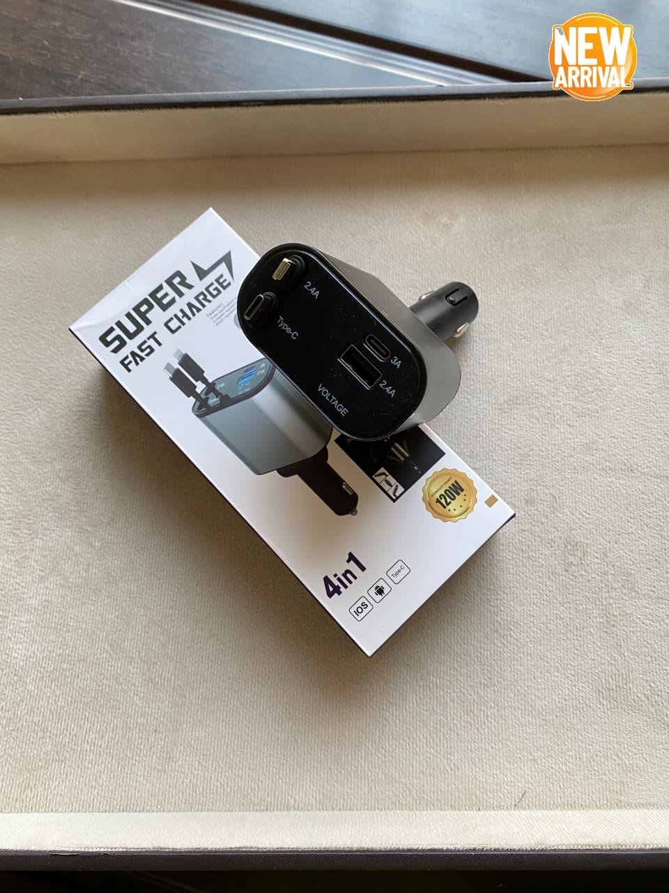 Super Fast 4 in 1 Car Doc
120 W Car charger - Image 2