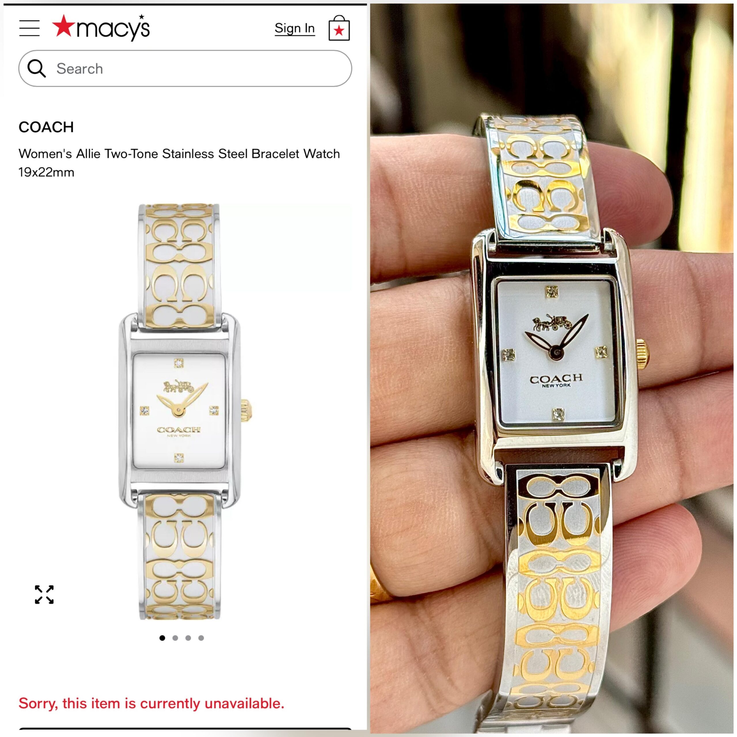 COACH ALLIE TWO-TONE