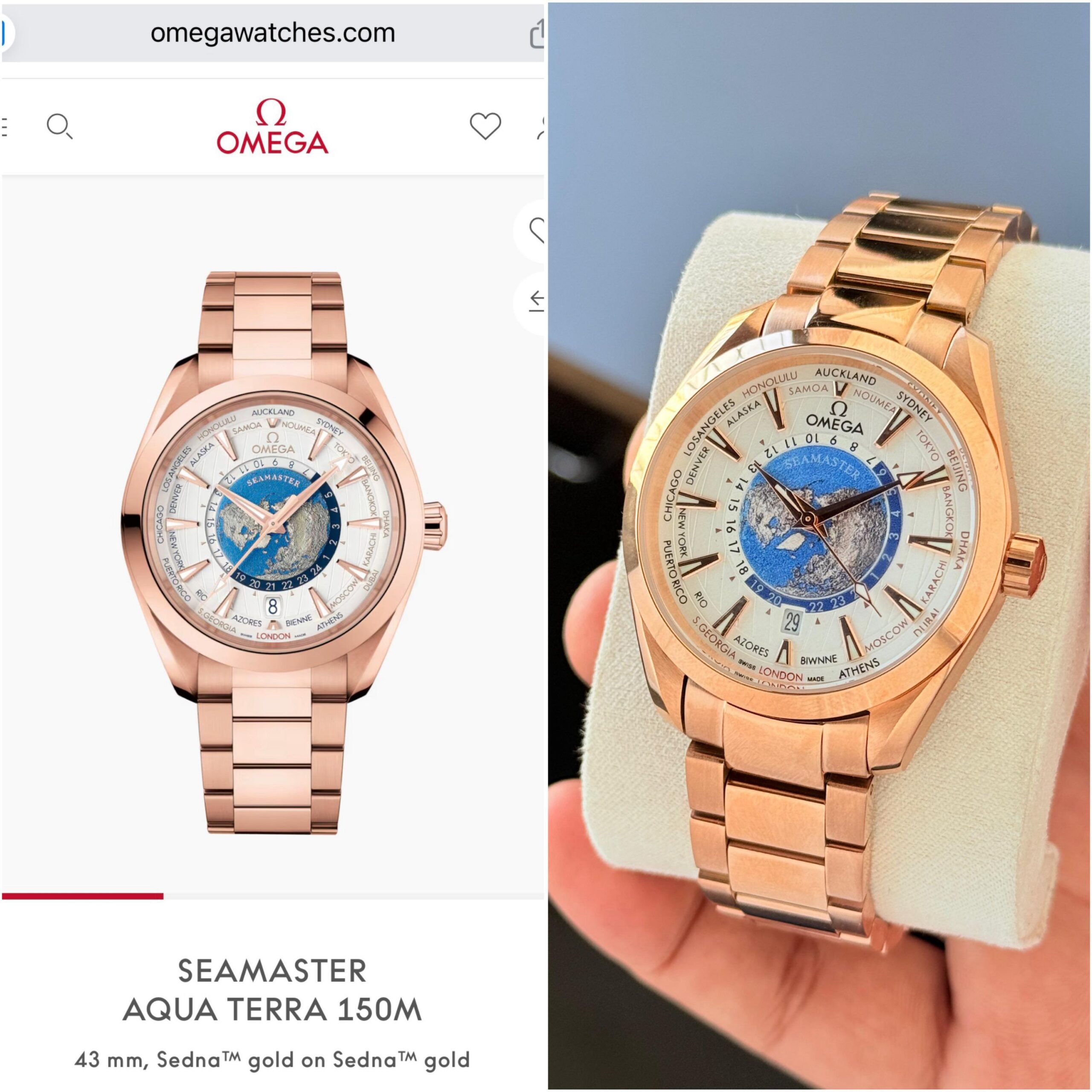 OMEGAA Aqua Terra Co-Axial Chronometer WORLDTIMER