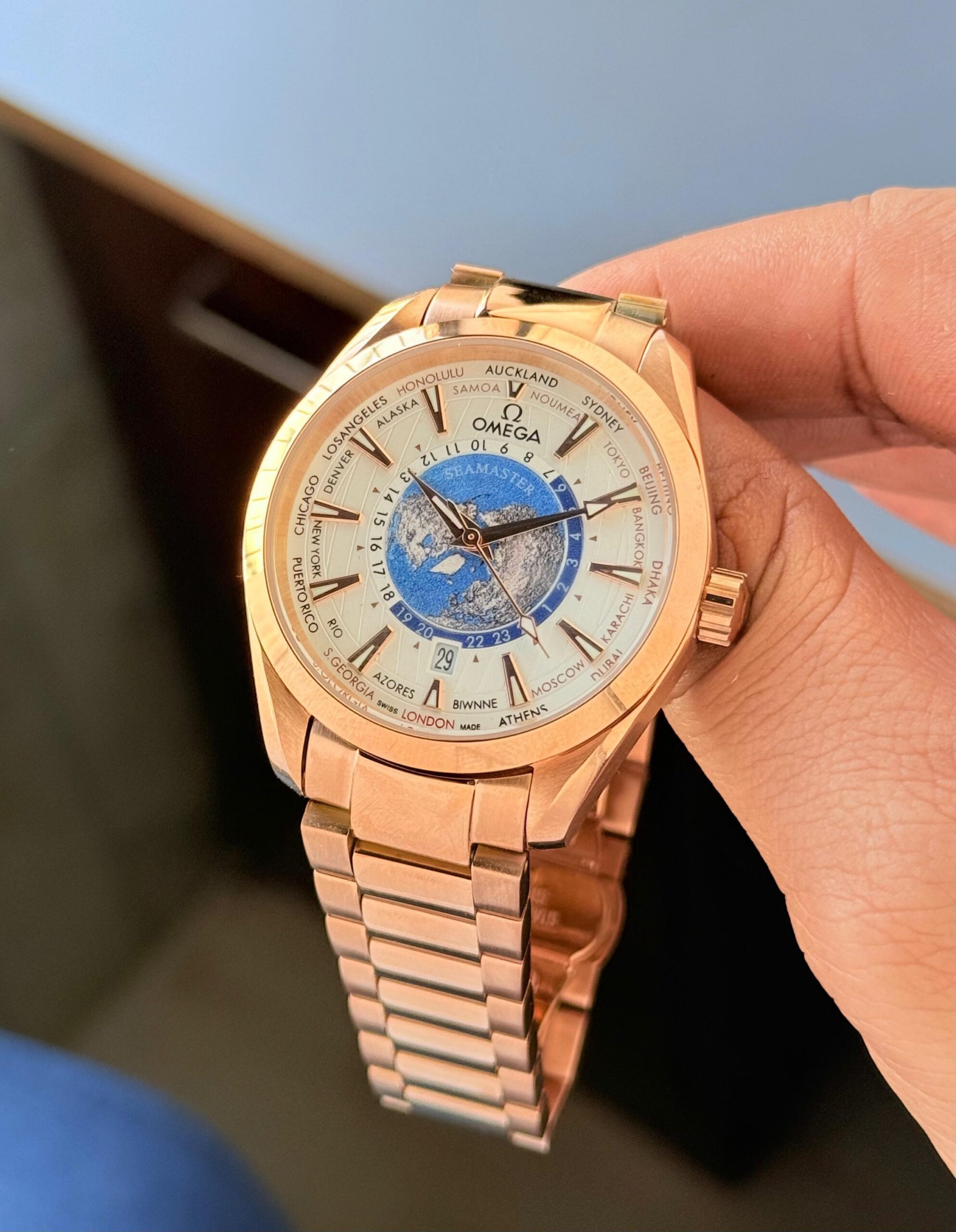 OMEGAA Aqua Terra Co-Axial Chronometer WORLDTIMER - Image 2