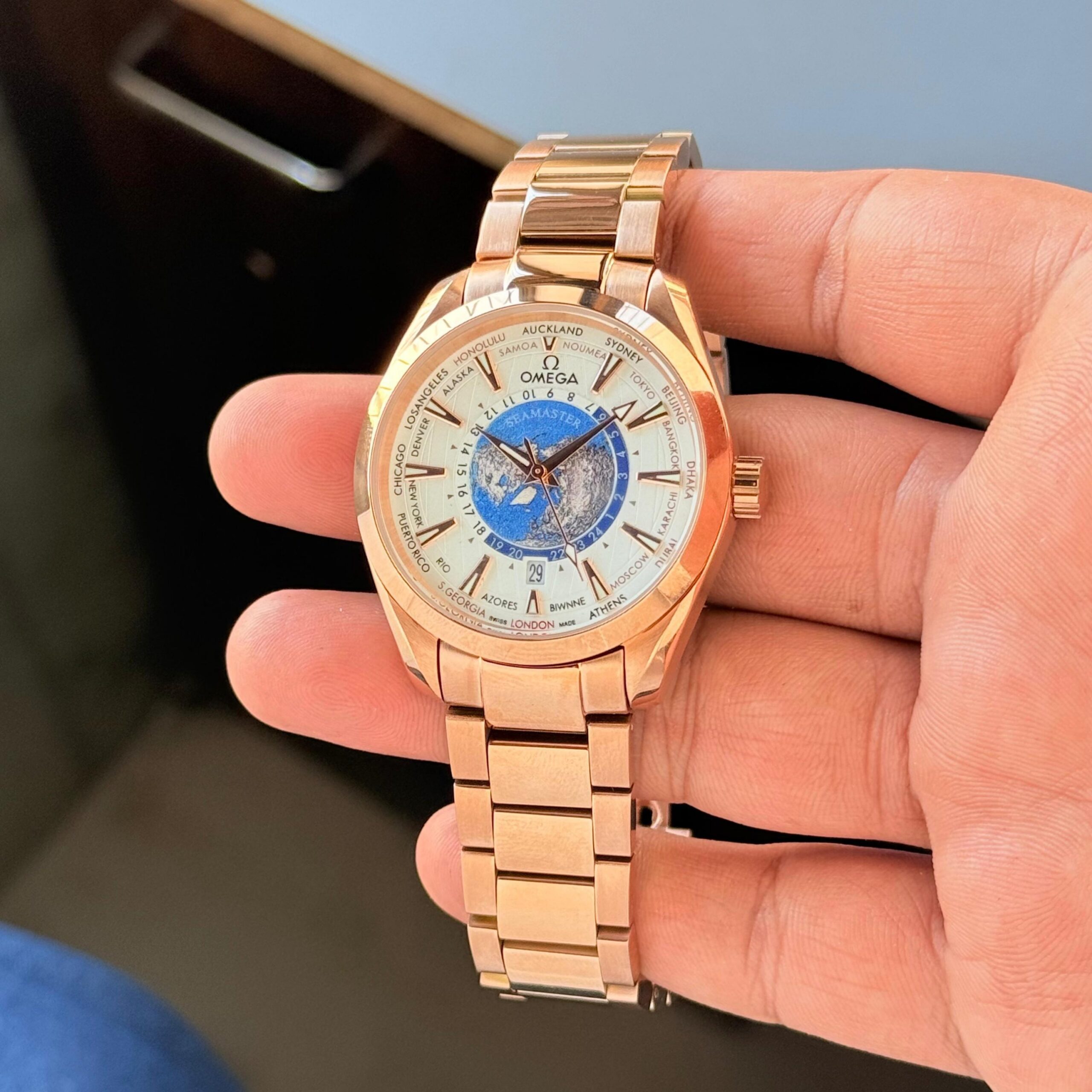OMEGAA Aqua Terra Co-Axial Chronometer WORLDTIMER - Image 5