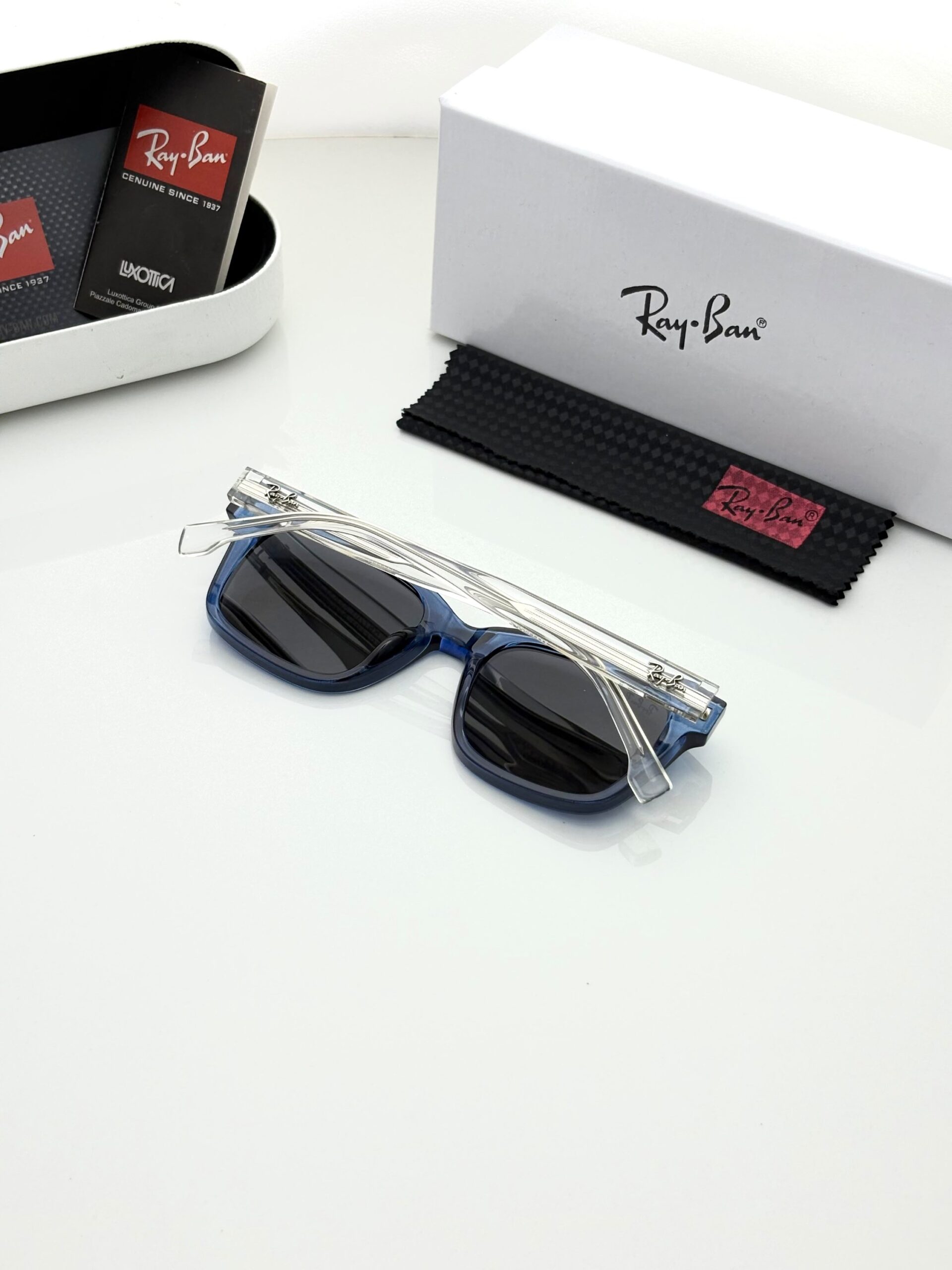 RAYY-BANN 7701 TRANSPARENT BLUE BLACK - POLARISED LENCE - Image 3