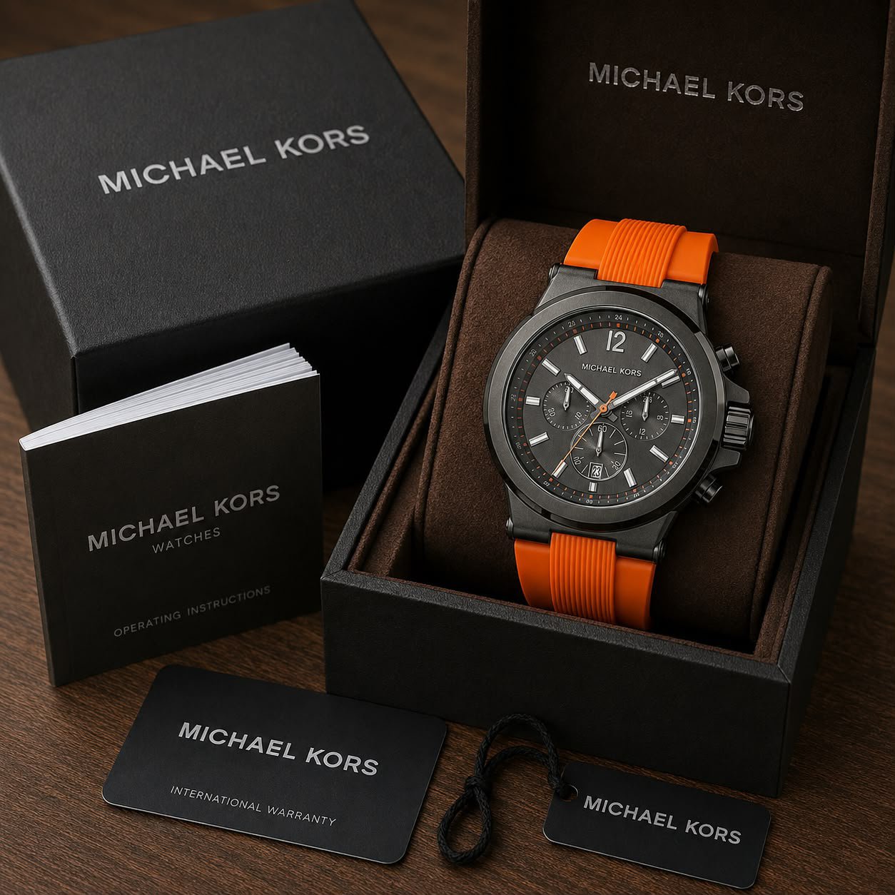 MICHAELL KORSS DYLAN CHRONOGRAPH – MK8296 Gunmetal Grey - Image 3