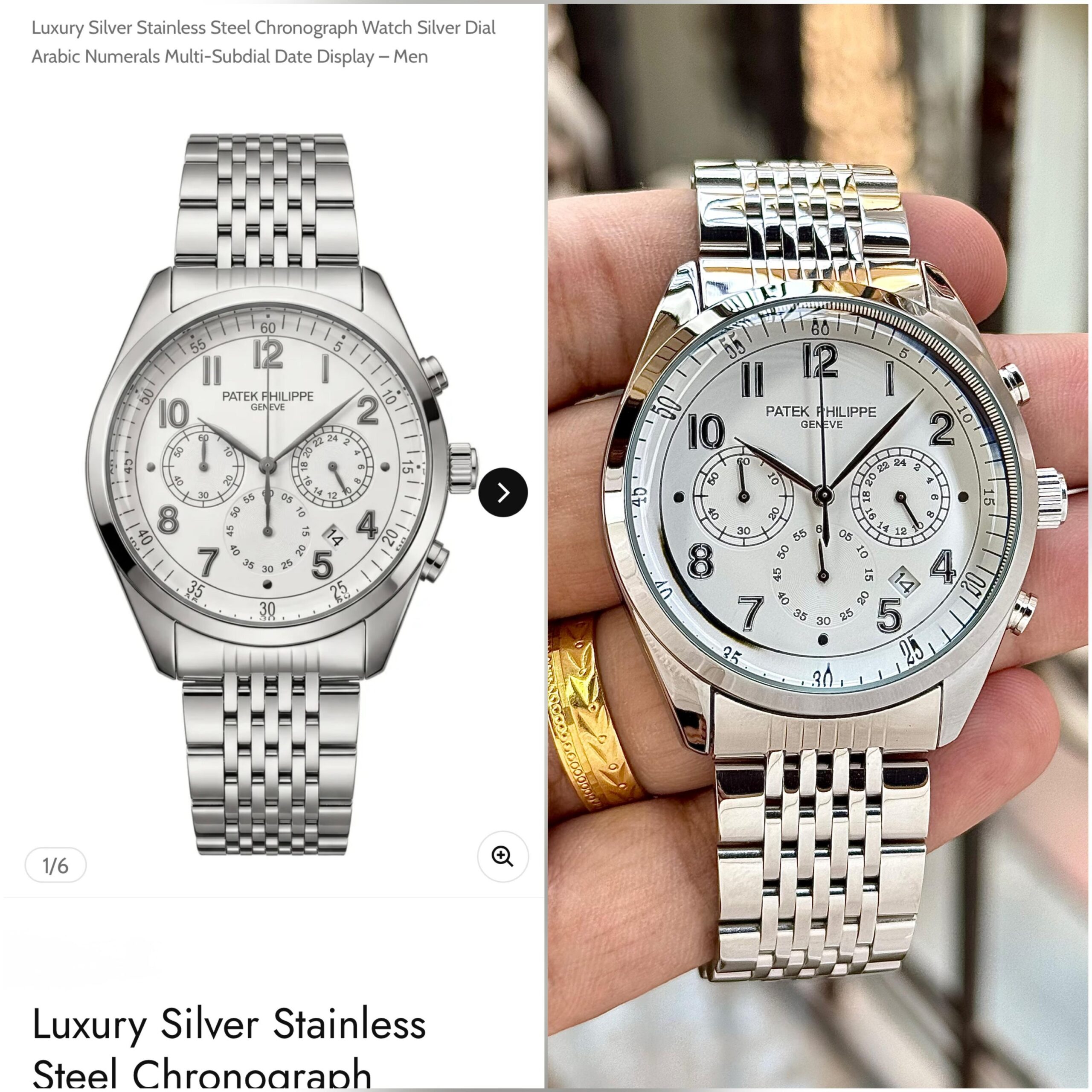 PATEKK PHILIPPEE CHRONOGRAPH – TIMELESS SILVER LUXURY - Image 5