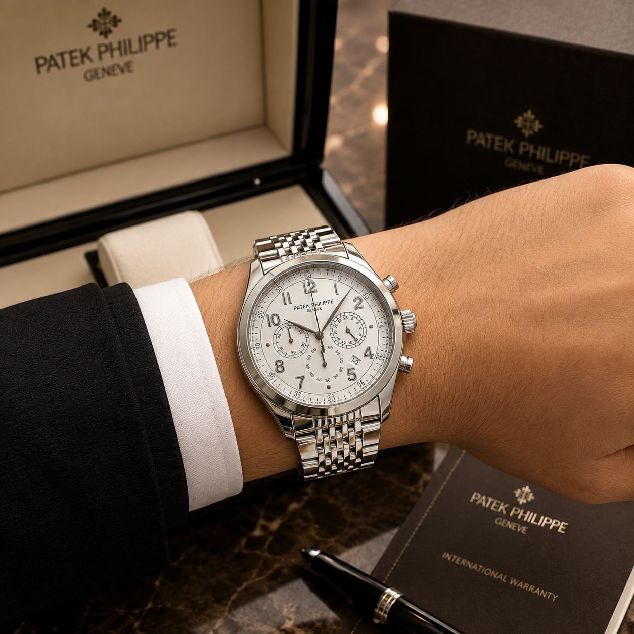 PATEKK PHILIPPEE CHRONOGRAPH – TIMELESS SILVER LUXURY - Image 3
